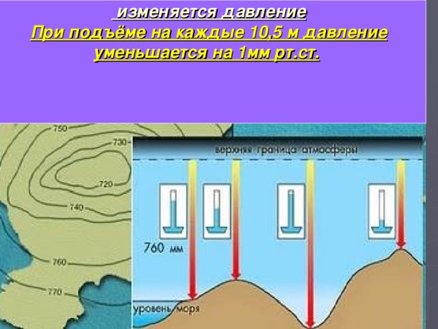 При подъеме в гору давление