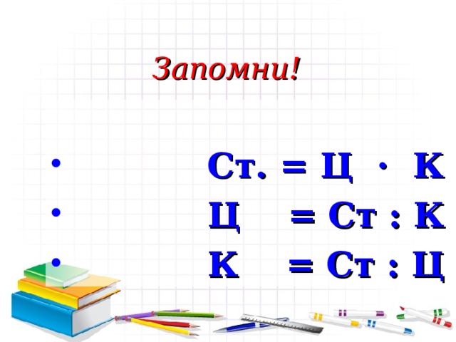 Величины цена количество стоимость 2 класс