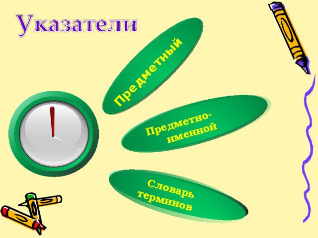 Словарь  терминов Предметный Предметно-  именной