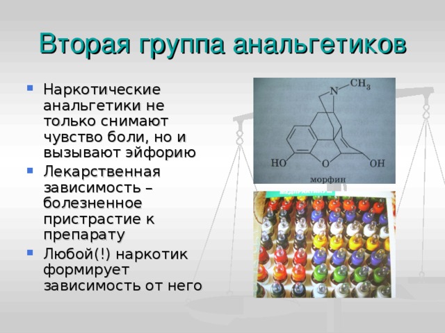 Вторая группа анальгетиков