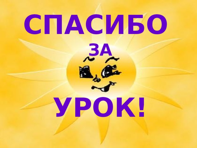 СПАСИБО ЗА  УРОК!