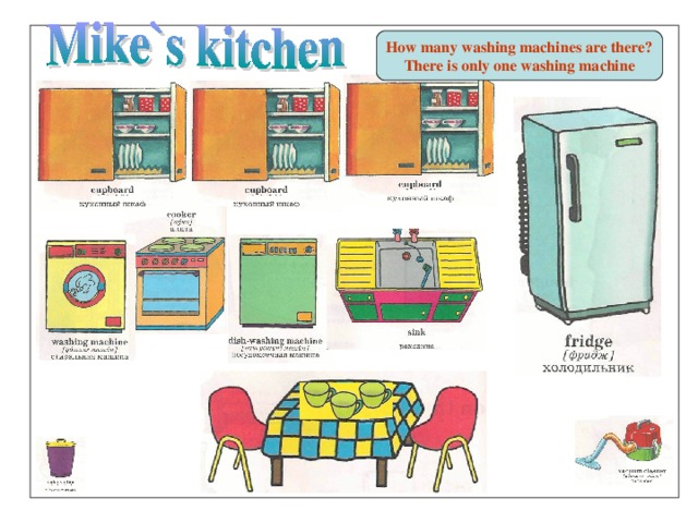 How many washing machines are there? There is only one washing machine