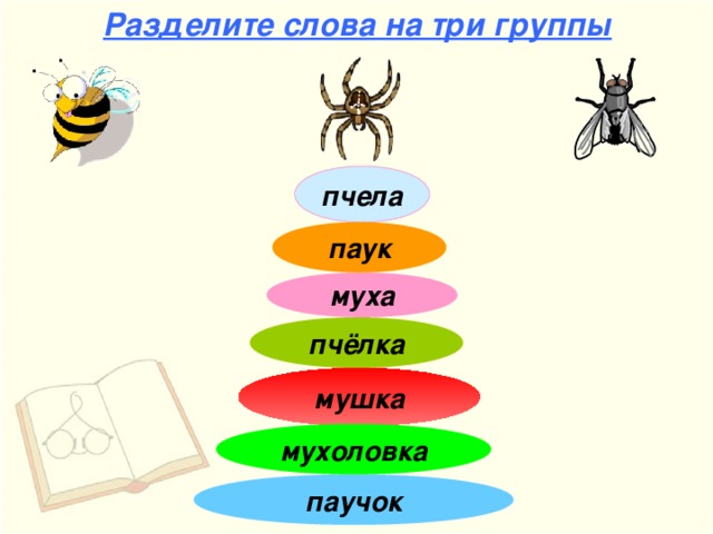 Слоги в слове пчела. Пчела проверочное слово. Слова паук пчела. Схема слова паук 1 класс.