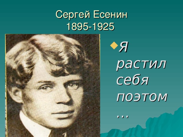 Сергей Есенин  1895-1925
