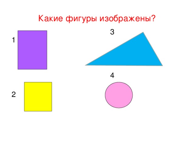 Какие фигуры изображены? 3 4 1 2