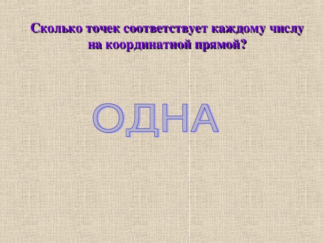 Сколько точек соответствует каждому числу на координатной прямой?