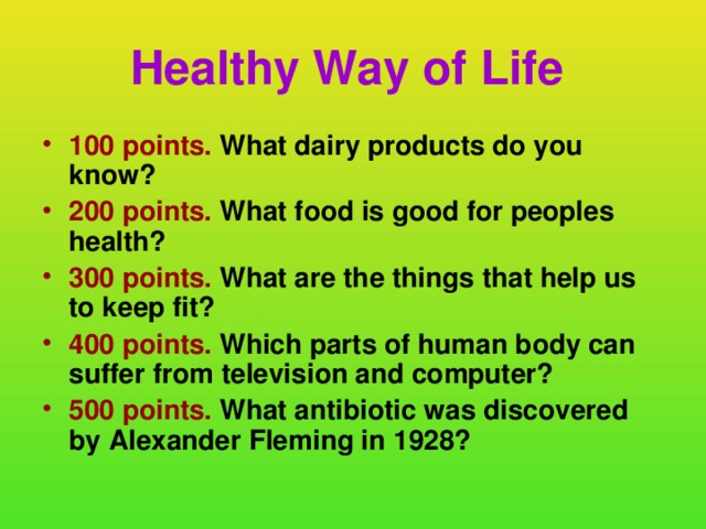 Healthy Way of Life