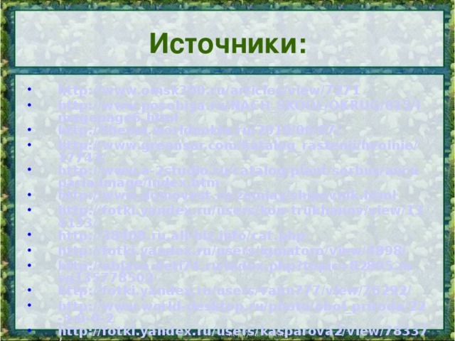 Источники: