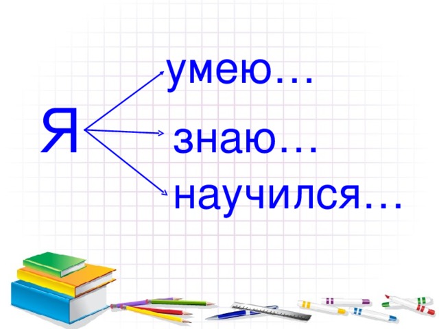 умею…  Я   знаю…     научился…