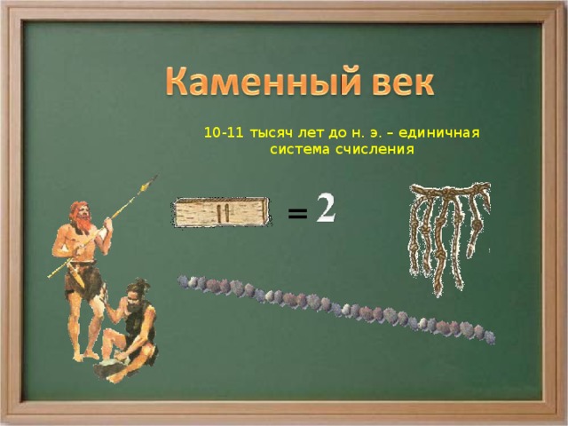 10-11 тысяч лет до н. э. – единичная система счисления =