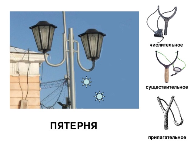 числительное существительное ПЯТЕРНЯ прилагательное