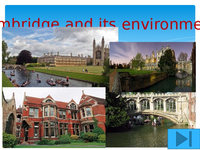 Cambridge and its environment