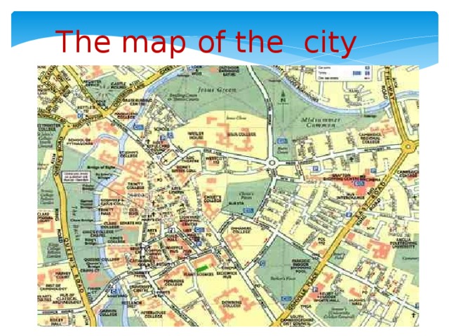 The map of the city