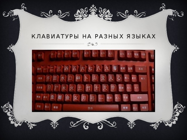 Клавиатуры на разных языках