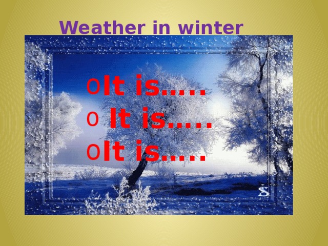 Weather in winter