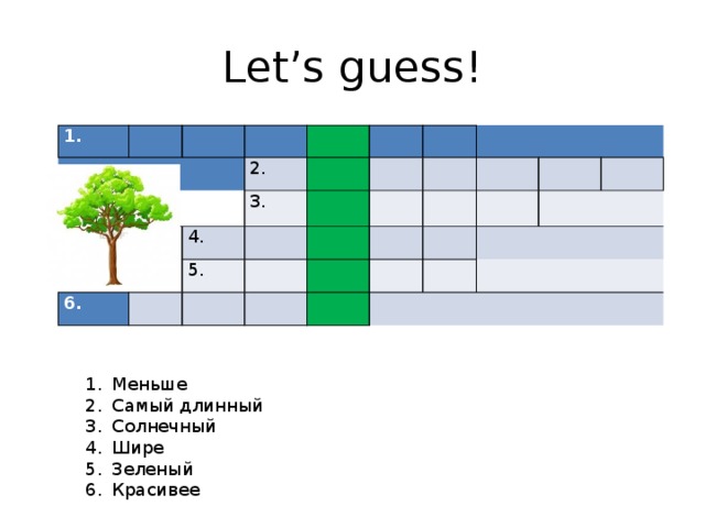 Let’s guess! 1.       2. 3. 4. 6. 5.          