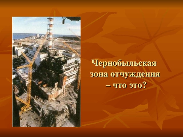 Чернобыльская  зона отчуждения  – что это?