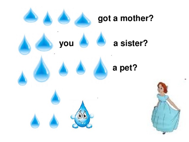 got a mother?   you a sister?   a pet?