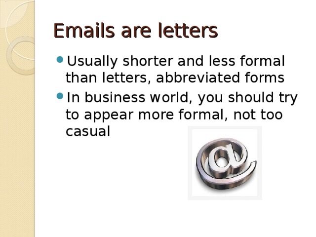 Emails are letters
