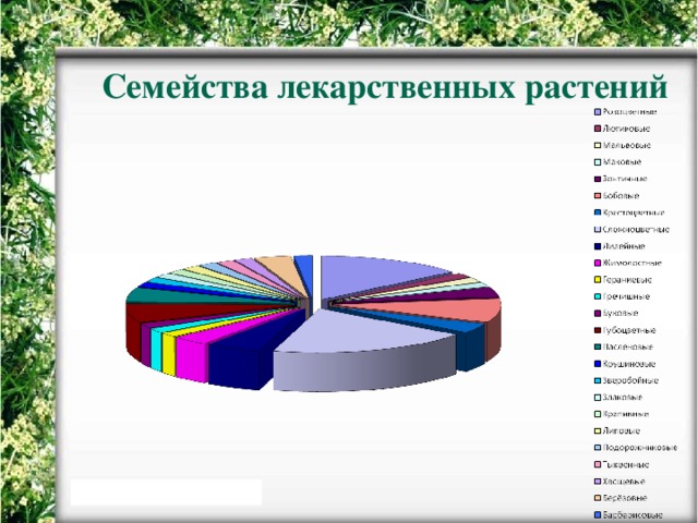 Семейства лекарственных растений