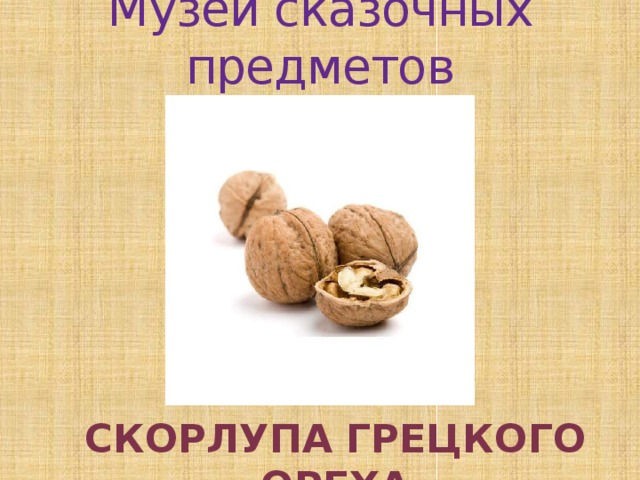 Музей сказочных предметов Скорлупа грецкого ореха