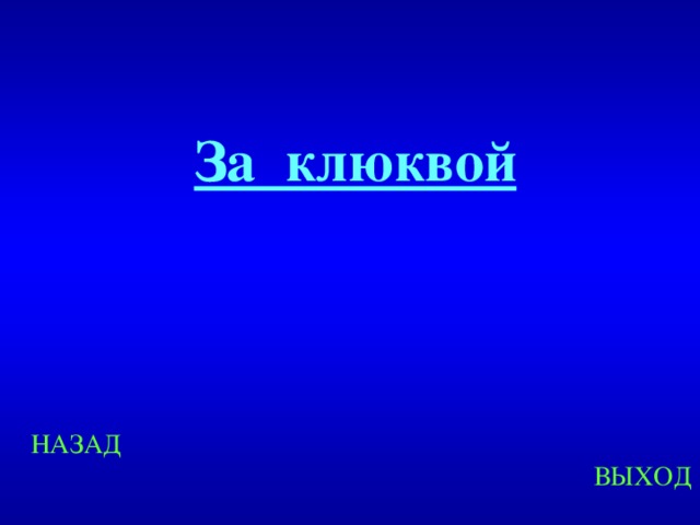 За клюквой НАЗАД ВЫХОД