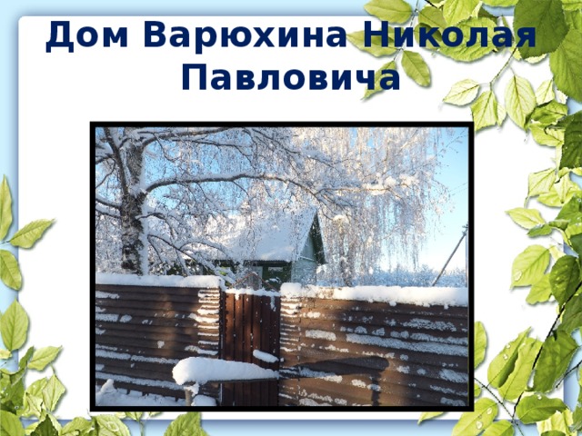 Дом Варюхина Николая Павловича