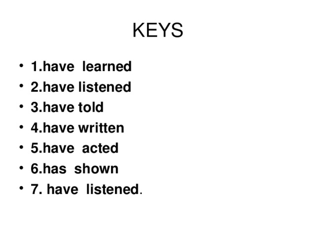 KEYS