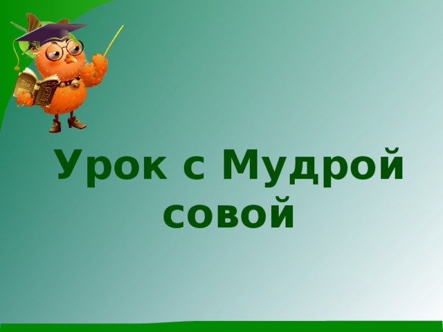 Урок с Мудрой совой