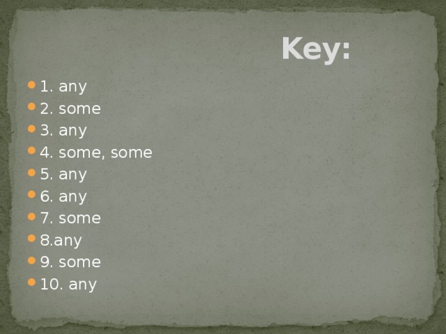 Key: