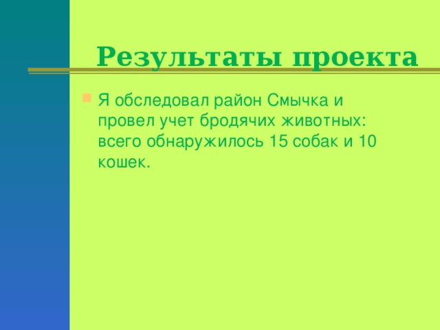 Результаты проекта