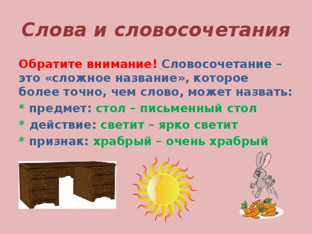 Словосочетание предмет