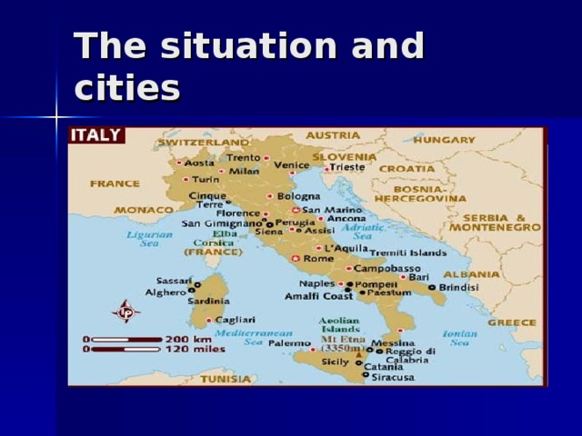 The situation and cities