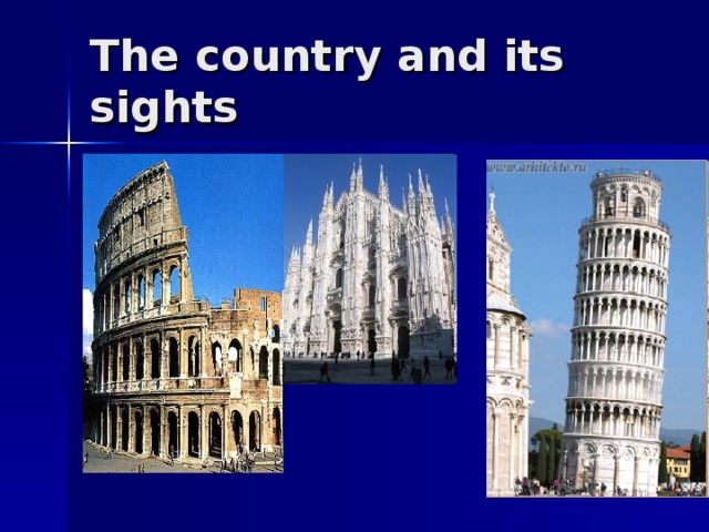 The country and its sights