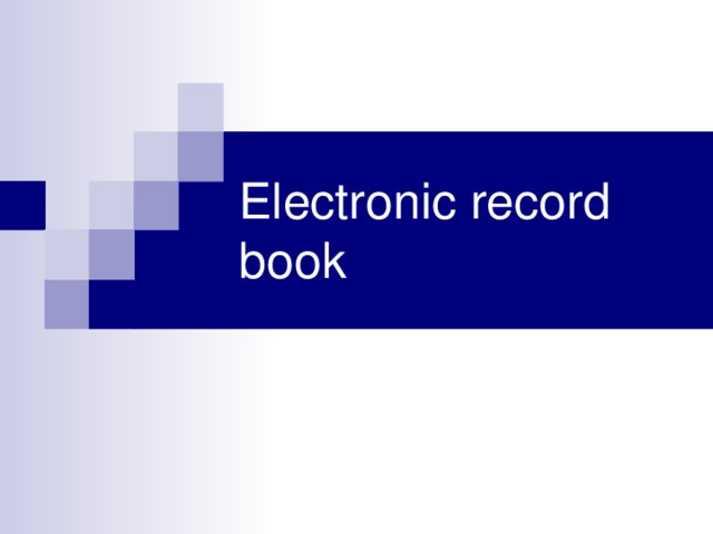 Electronic record book