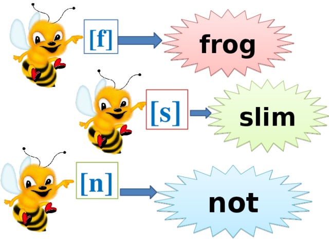 frog [f] slim [s] [n] not