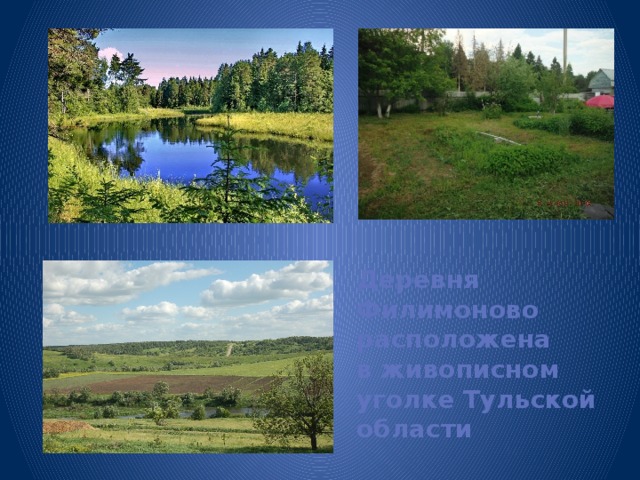 Деревня Филимоново расположена в живописном уголке Тульской области
