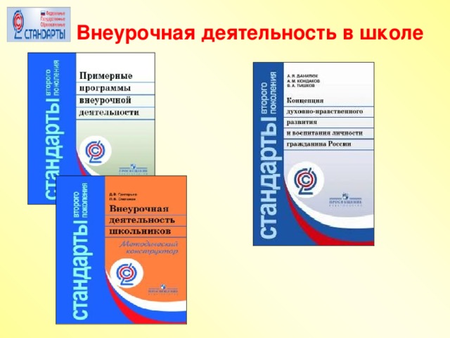 Внеурочная деятельность в школе  На основе «Примерных программ внеурочной деятельности» школа может разработать свои программы внеурочной деятельности детей с учетом как региональных особенностей так и запросов участников образовательного процесса