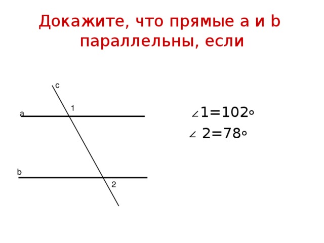 Прямые параллельны если равны