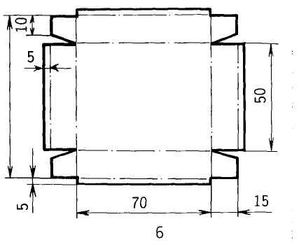 Чертеж коробки из металла