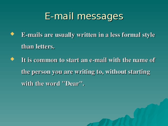 E - mail messages