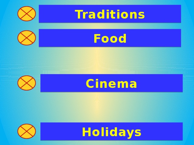 Traditions Food Cinema Holidays