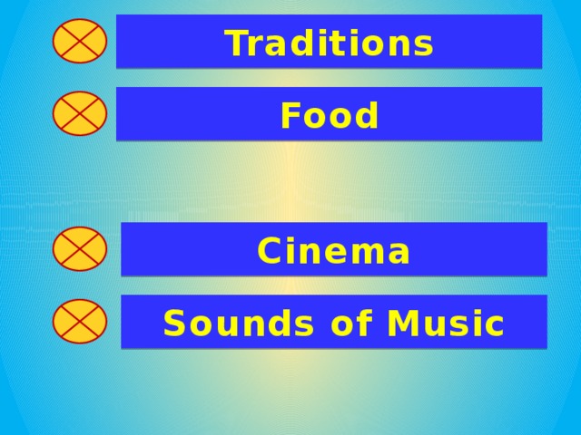 Traditions Food Cinema Sounds of Music