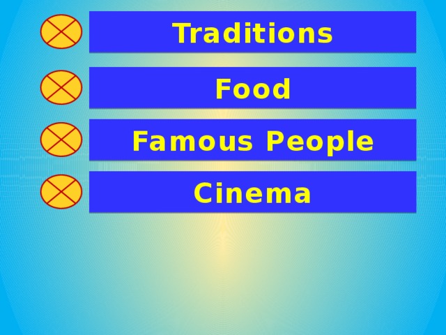 Traditions Food Famous People Cinema