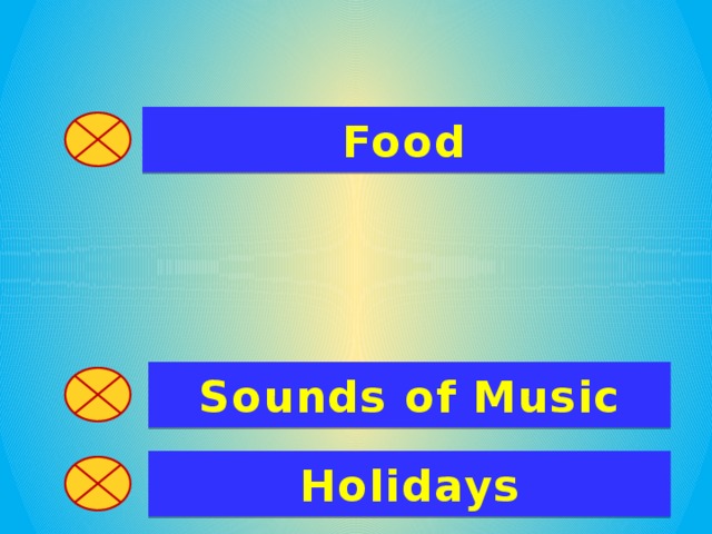 Food Sounds of Music Holidays