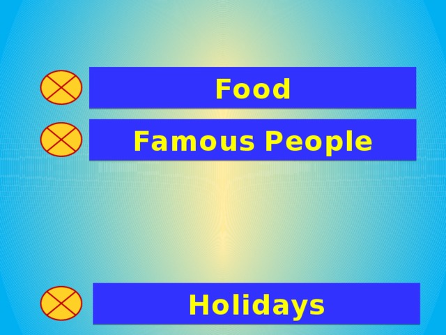 Food Famous  People Holidays