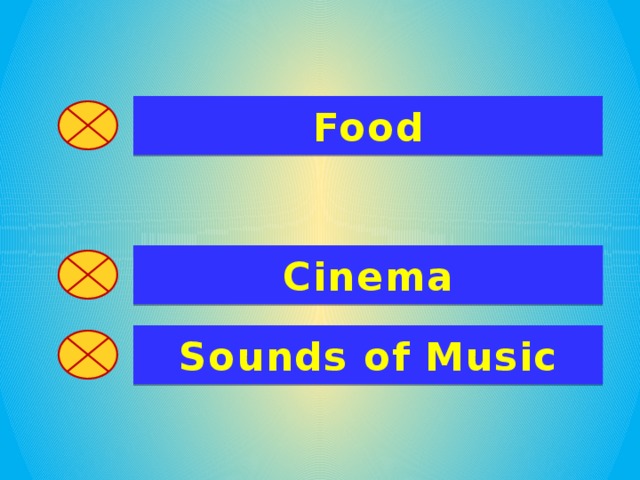 Food Cinema Sounds of Music