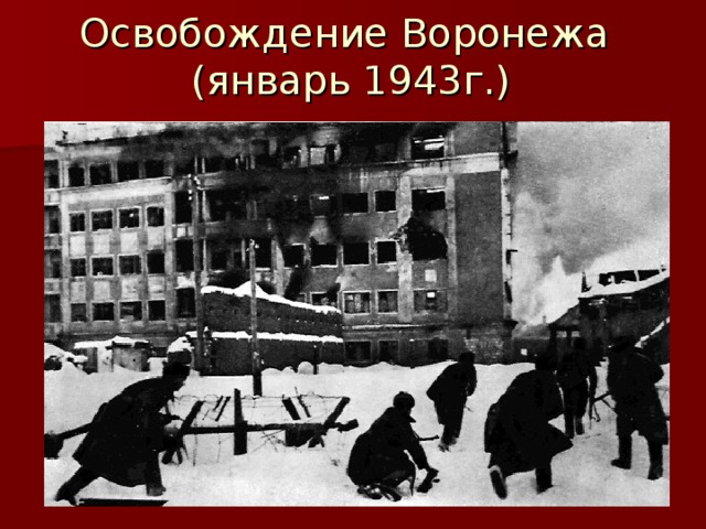 Освобождение Воронежа  (январь 1943г.)