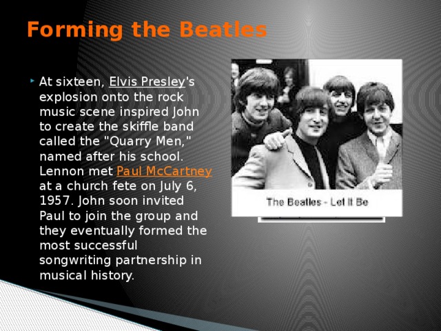 Forming the Beatles