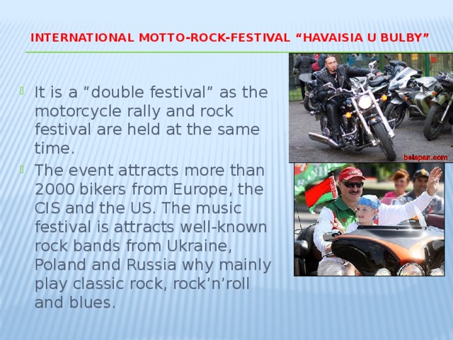 International Motto-Rock-Festival “Havaisia u bulby”